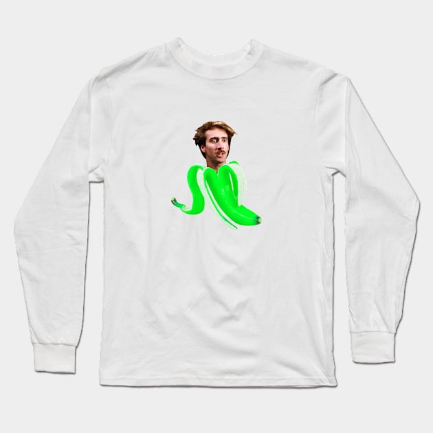 Nicholas cage banana Long Sleeve T-Shirt by YaiVargas